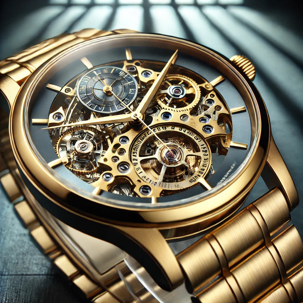 Luxury Meets Functionality: A Deep Dive into the OUPINKE Gold Skeleton Watch