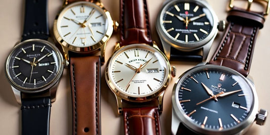 Elegant luxury watches for men in various styles.