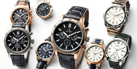 Elegant luxury watches for men in various styles.