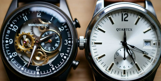 Mechanical and quartz watches displayed side by side.