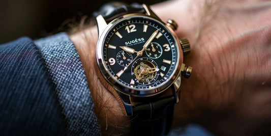 Sugess luxury automatic watch on wrist