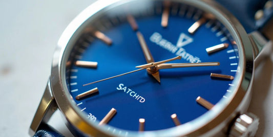 Close-up of a durable sapphire watch.