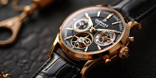 OUPINKE tourbillon watch with gold casing