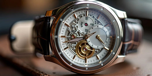 Close-up of a Sugess luxury mechanical watch.