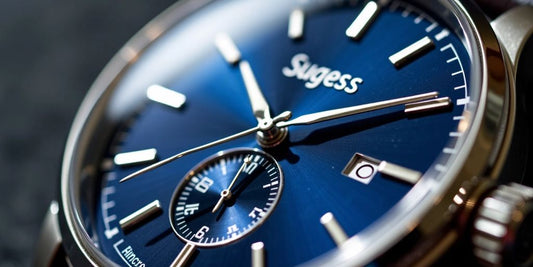 Sugess sapphire crystal watch close-up