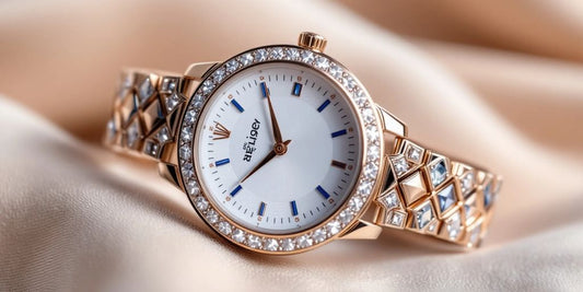 Luxurious women's sapphire watch on a beautiful wrist.