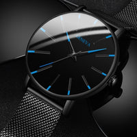 2023 Minimalist Men&#39;s Fashion Ultra Thin Watches Simple Men Business Stainless Steel Mesh Belt Quartz Watch relogio masculino