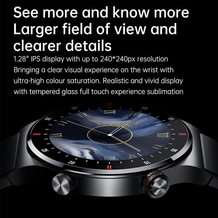 New Bluetooth Call Smart Watch Men Sports Fitness Tracker Waterproof Smartwatch Large HD screen for huawei Xiaomi phone+box