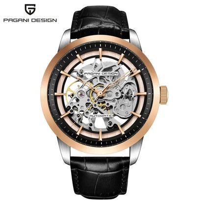 PAGANI DESIGN New Luxury Automatic Mechanical Watch for Men – Stainless Steel, Waterproof, Leather Strap