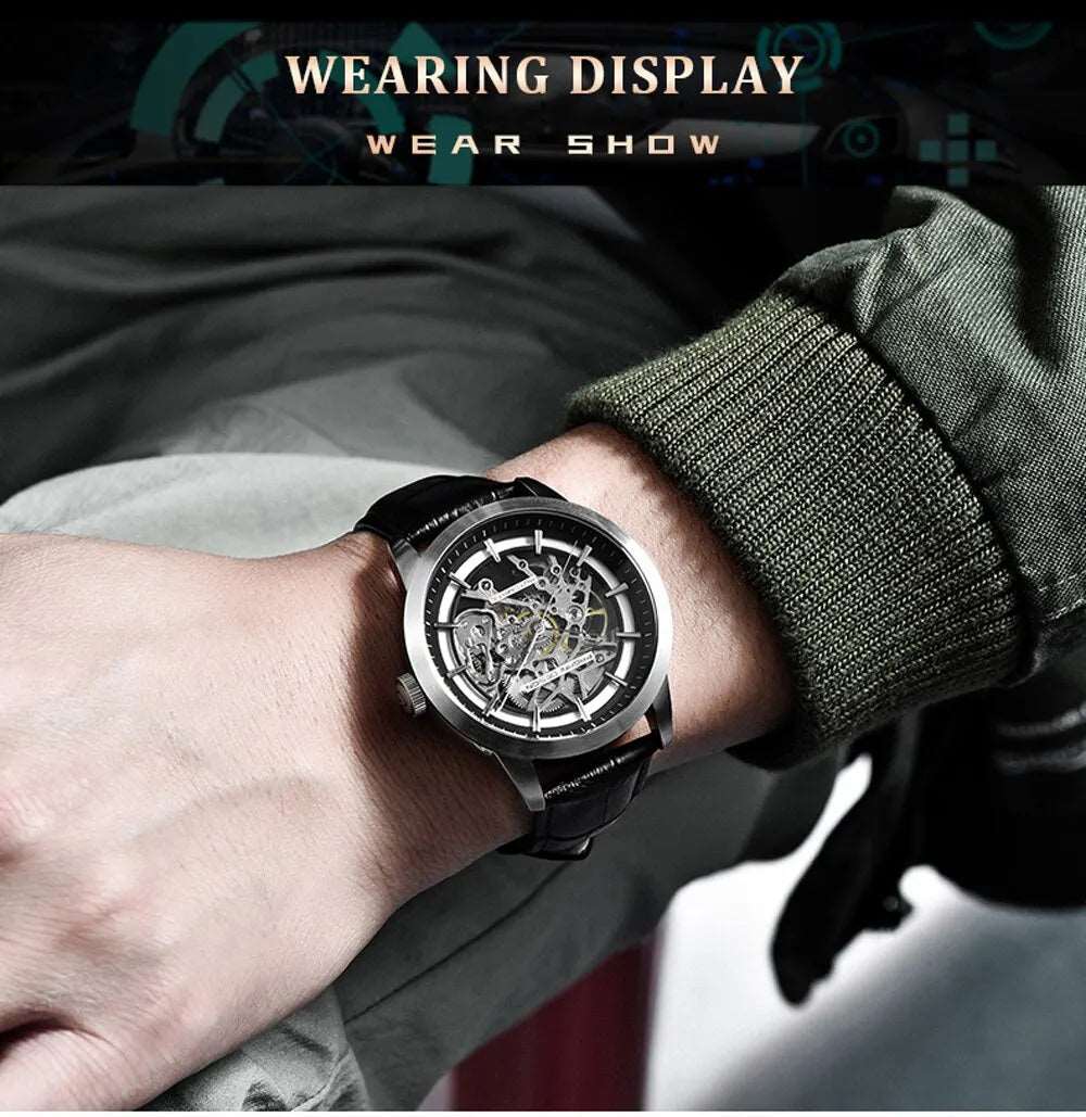 PAGANI DESIGN New Luxury Automatic Mechanical Watch for Men – Stainless Steel, Waterproof, Leather Strap