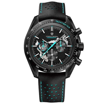 Moon Dark Skeleton Watch -Moonphase, Skeleton, Chronograph, Sapphire