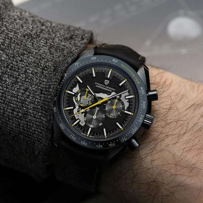 Moon Dark Skeleton Watch -Moonphase, Skeleton, Chronograph, Sapphire