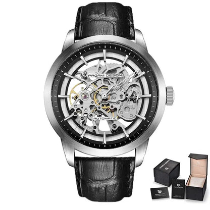 PAGANI DESIGN New Luxury Automatic Mechanical Watch for Men – Stainless Steel, Waterproof, Leather Strap