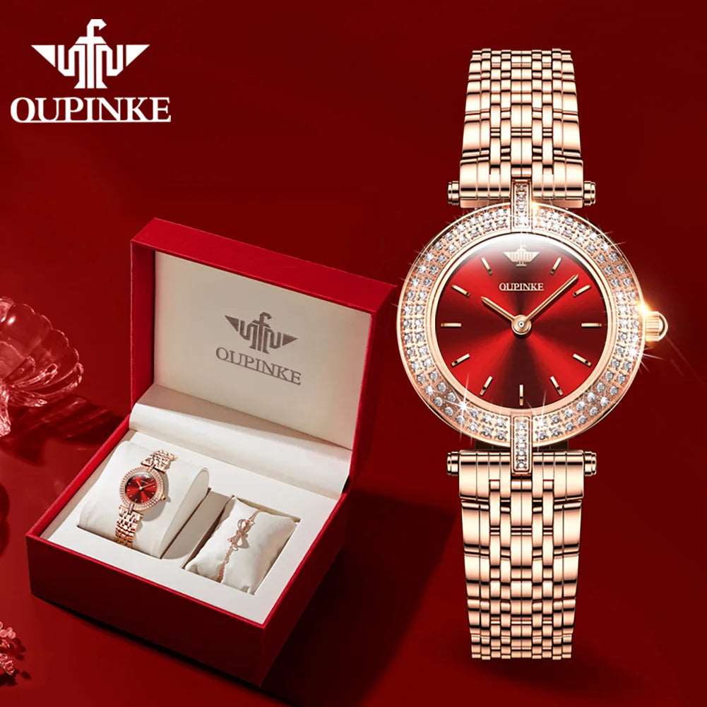 OUPINKE Luxury Slim Ladies Watch