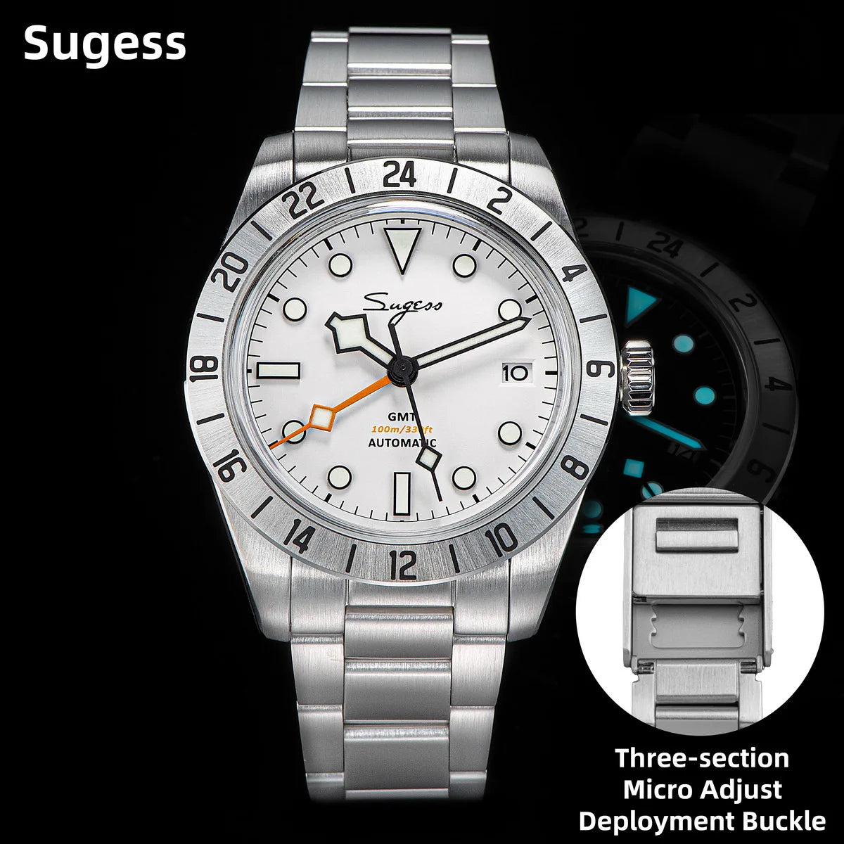 Sugess Luxury GMT Men's Watch