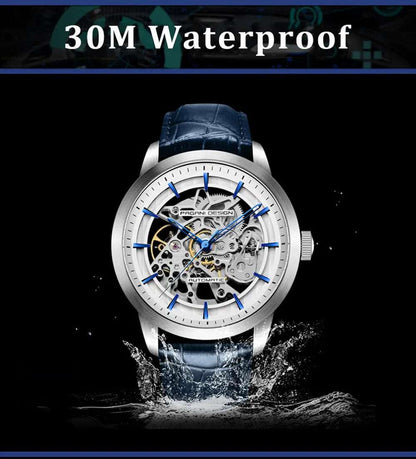 PAGANI DESIGN New Luxury Automatic Mechanical Watch for Men – Stainless Steel, Waterproof, Leather Strap