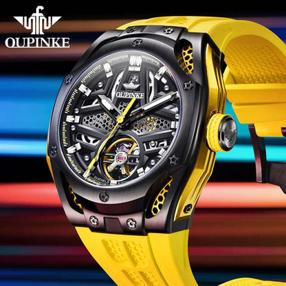 OUPINKE Skeleton Automatic Watch