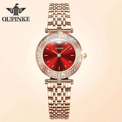 OUPINKE Luxury Slim Ladies Watch