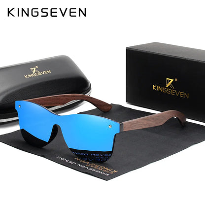 KINGSEVEN Luxury Walnut Sunglasses