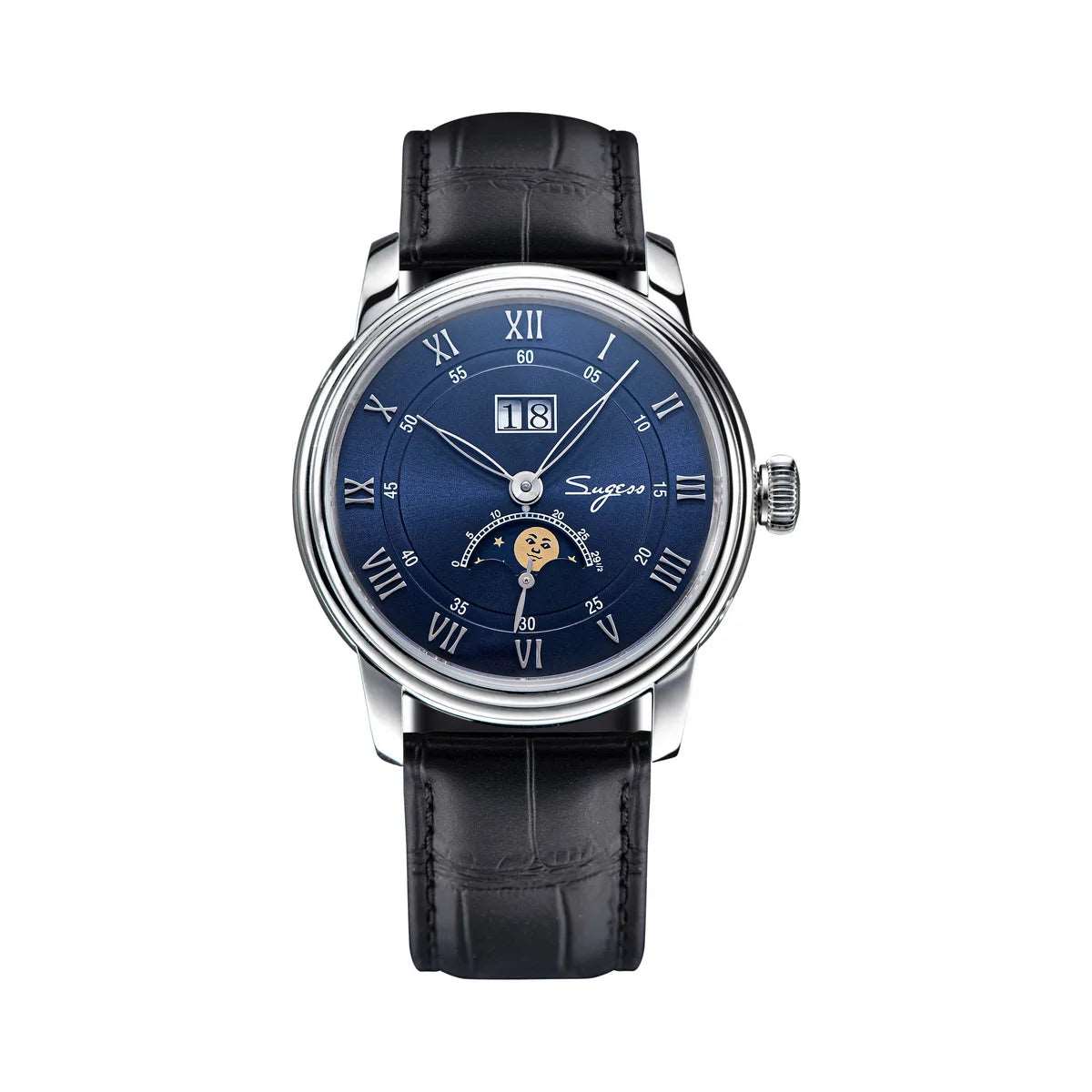 Sugess Automatic Moonphase Watch for Men – Sapphire, Seagull Movement