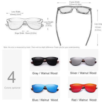 KINGSEVEN Luxury Walnut Sunglasses