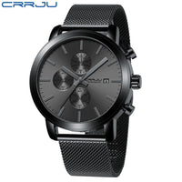 Men's Luxury Quartz Military Sport Mesh Strap Waterproof Wrist Watch - Top Brand Design for Active Men - AristoLuxe
