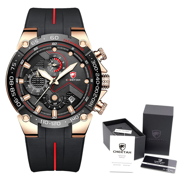 Men's Luxury Big Dial Waterproof Quartz Sports Chronograph Wristwatch - Classic and Stylish Design for Men - AristoLuxe