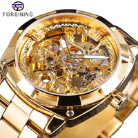 Men's Luxury Automatic Transparent Watch - Luminous Hands by AristoLuxe - AristoLuxe