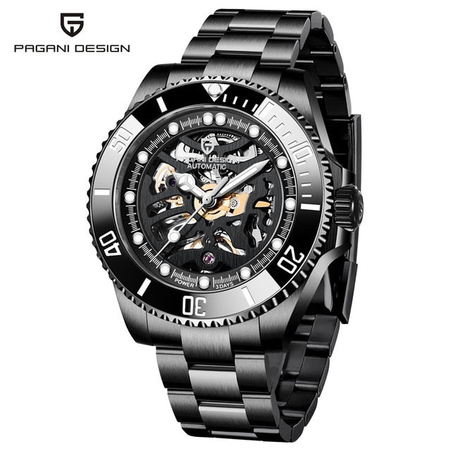 Stainless Steel Waterproof Mechanical Watch - Luxury Business Men's Automatic Watch with Sapphire Glass - AristoLuxe