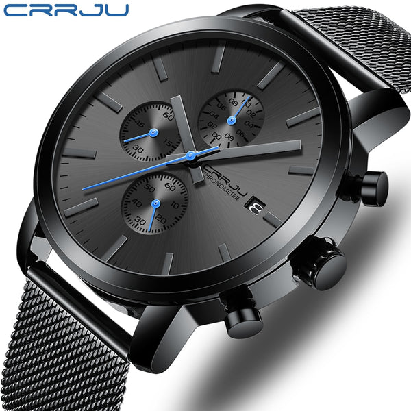Men's Luxury Quartz Military Sport Mesh Strap Waterproof Wrist Watch - Top Brand Design for Active Men - AristoLuxe
