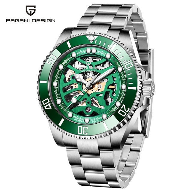 Stainless Steel Waterproof Mechanical Watch - Luxury Business Men's Automatic Watch with Sapphire Glass - AristoLuxe