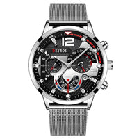 Men's Luxury Gold Stainless Steel Mesh Belt Quartz Watch - Business and Casual Luminous Clock for Men - AristoLuxe