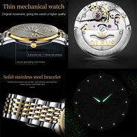 Men's Luxury Stainless Steel Sport Watch - Mechanical Automatic Waterproof Timepiece - AristoLuxe