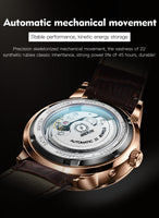 AristoLuxe Mechanical Watch - A Business Essential with Moon Phase Display - Water Resistant and Shockproof - AristoLuxe