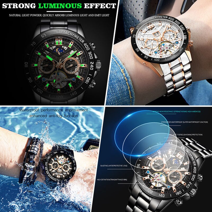 WISHDOIT - The Ultimate Mechanical Watch for Style and Durability - Water Resistant up to 30 Meters