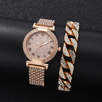 Luxury Diamond Women's Watch - Gold, Rhinestone Bracelet, by AristoLuxe - AristoLuxe